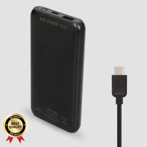 ERD PB-130 Power Bank 10000 mAh ( 12W, USB - A & USB - Type C, Fast Charging ) Black